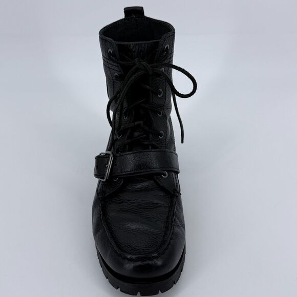 Polo Ralph Lauren Ranger Leather Buckle Boots Black Size 8 main image 4